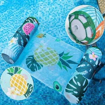 Ananas Aufblasbare Wasserhängematte - Pool Luftmatratze Float Dauerhaft Mehrzweck Wasser Liegestuhl für Sommer Schwimmbad Party Entertainment