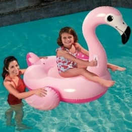 Bestway 41099 Pretty Pink Flamingo Rider Schwimmtier für Kinder, 145 x 121 cm