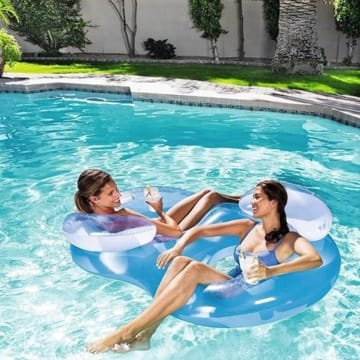 Bestway Doppel Schwimmsessel Luftmatratze Pool Schwimmreifen Wasserliege #5256