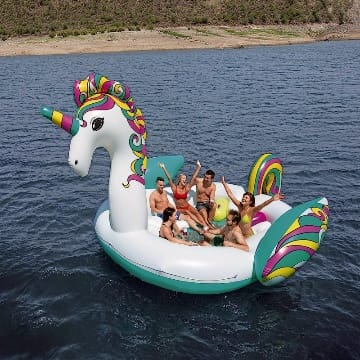 Bestway Float‘N Fashion™ Riesen Einhorn-Badeinsel, 590 x 404 cm