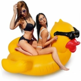 Float Joy Luftmatratze Pool Erwachsene Aufblasbare gelbe Ente Groß Pool Spielzeug Schwimmtier für den Pool Wasserhängematte Pool Panzer Schwimmring Erwachsene