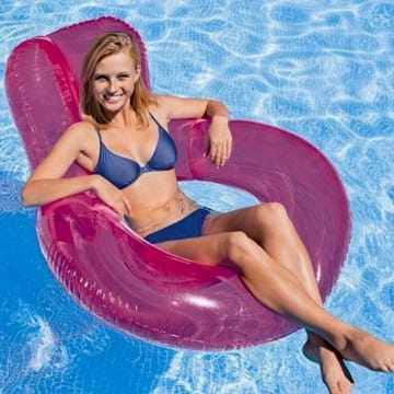 Gcxzb Schwimmreifen Airbetten Sommer Wasser Erwachsene Spielzeug Ring Transparente Farbe Floating Zeile Erwachsene Schwimmbett Wasser Liegestuhl (Color : Random Color)