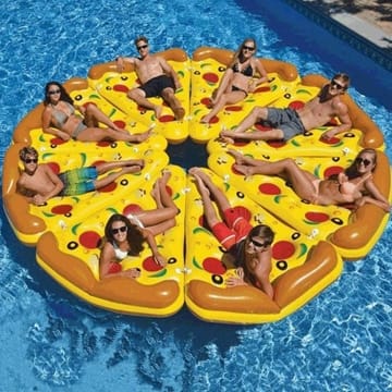 Gcxzb Schwimmreifen Luftbetten Sommer kreative Pizza schwimmende Reihenmontage Erwachsene Schwimmen Ring Strand Meer Wasser Schwimmbett