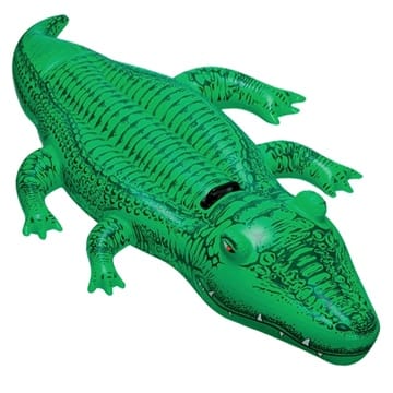 Intex 58546NP, Aufblasbares Reittier - Schwimmtier - Badetier "Kleines Krokodil" 168x86x25 cm mit robustem Haltegriff