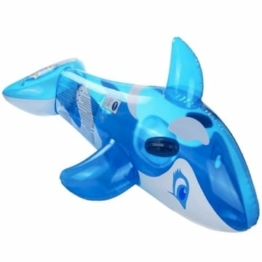 Jilong Wal XL Schwimmtier 145x80 cm Reittier Badetier Wasserspielzeug mit 2 Haltegriff Luftmatratze