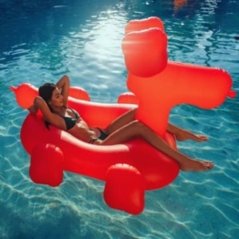 Misomo Extra Große Aufblasbare Luftmatratze, Badeinsel für Pool Party, Pool Spielzeug, Luxury Float, Balloon Dog