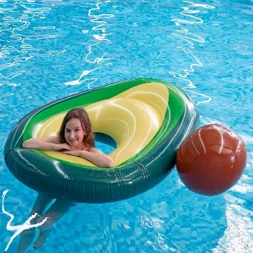 Myir JUN Aufblasbare Avocado Erwachsene, Riesige Wasser Pool Floß Aufblasbare Spielzeug Float Ruhesessel Schwimmen Ring Luftmatratze für Sommer Strand Poolpartys (Avocado)