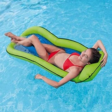 Pool Lounge Luftmatratze aufblasbar Netzboden für Schwimmbad Intex Mesh Lounge grün