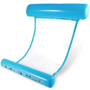 QHYK Luftmatratze Wasserhängematte, Aufblasbare WasserHängematte Loungesessel, Schwimmbett für 4-in-1 Wasser Hängematte Luftmatratze Pool Float für Erwachsene und Kinder (Blue)