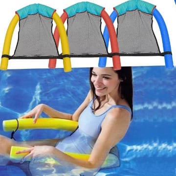 Schwimmnudel mit Netz Schwimmstuhl Schwimmstütze Wassersitz Nudel Netz