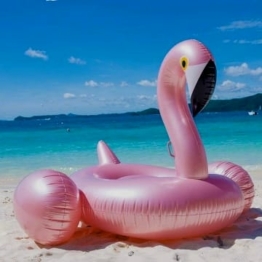 Shyneer Shyneer Riesiger aufblasbarer Flamingo-Poolschwimmer 150x120x100cm, großes Flamingo-Schwimmbad im Freien, Flotage-Lounge-Spielzeug für Erwachsene und Kinder