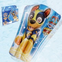 Smart-Planet Kinder Luftmatratze Paw Patrol Chase - aufblasbar - Kindermatratze Matratze Wassermatte - Pool Wasser Schwimmmatratze - ca. 65 x 40 cm