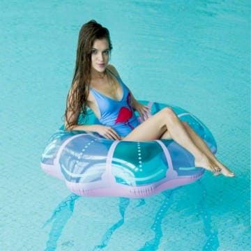 Svvsgf Wasser schwimmt Schwimmbett Quallen Mode Transparente schwimmende Reihe Quallen Schwimmring Wassersitz Ring