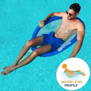 SwimWays Spring Float Papasan, schnell aufblasbares Float, farblich Sortiert