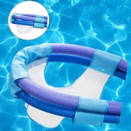 XIANXIAN Wassersitz Für Pool, Schwimmstuhl Schwimmstütze Wassersitz Nudel Netz Poolnudel Stuhl Net Schwimmbett Sitz Schwimmenden Stuhl Outdoor-Sport Schwimmen, 7.5cm Lila-blau