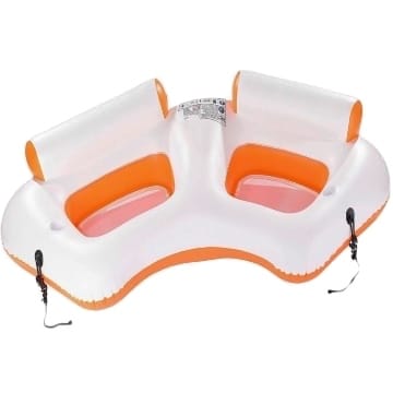 infactory Wassersessel: Aufblasbares 2-Personen-Wassersofa mit Becherhaltern (Wassercouch)